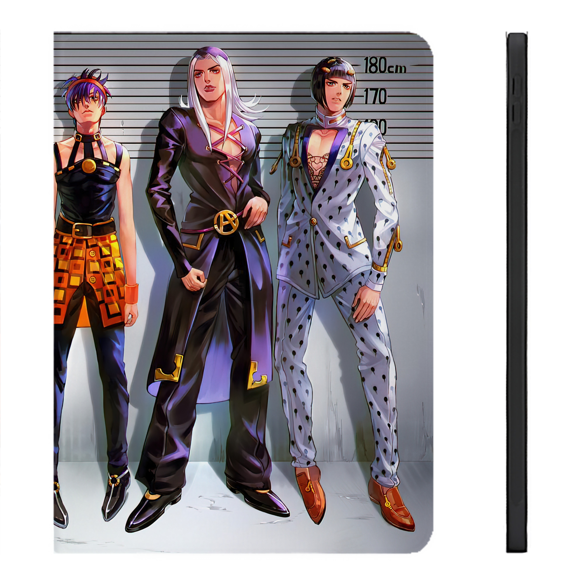 （画像用） ジョジョの奇妙な冒険 JoJo's Bizarre Adventure IPadケース ペンホルダー付き ブックスタイルデザイン